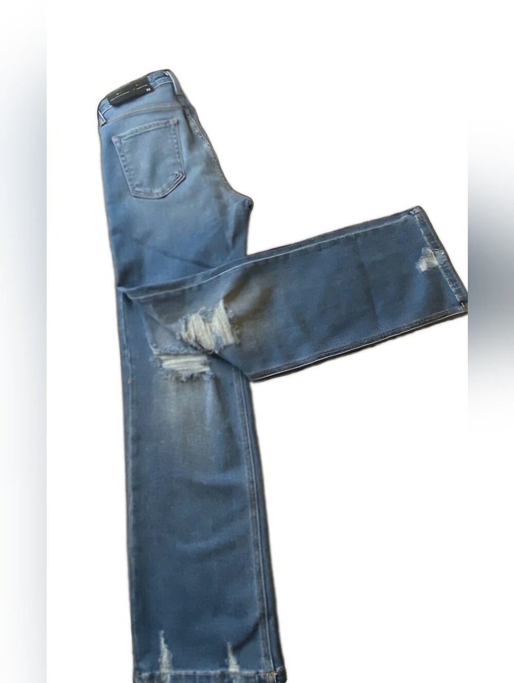 Just Black Gone Tomorrow Jeans Womens 28 High Rise Distressed Straight Denim
